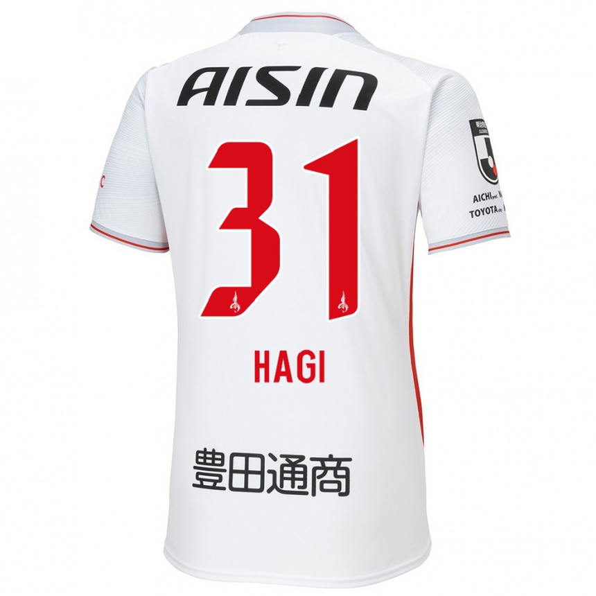 Vyrai Hiroaki Hagi #31 Balta Geltona Raudona Išvykos Marškinėliai 2024/25 T-Shirt