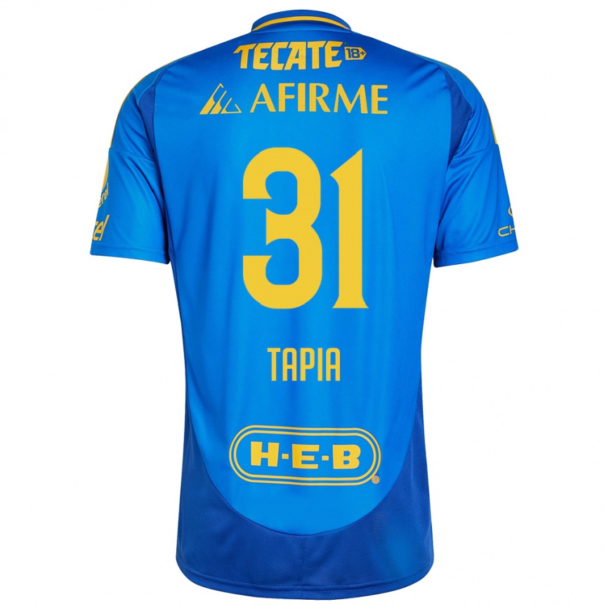 Vyrai Fernando Tapia #31 Mėlyna Geltona Išvykos Marškinėliai 2024/25 T-Shirt