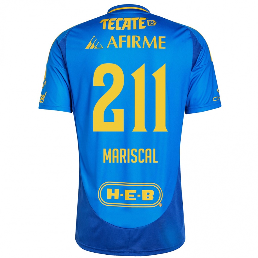 Vyrai Kevin Mariscal #211 Mėlyna Geltona Išvykos Marškinėliai 2024/25 T-Shirt