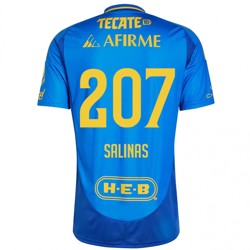 Vyrai Marcelo Salinas #207 Mėlyna Geltona Išvykos Marškinėliai 2024/25 T-Shirt