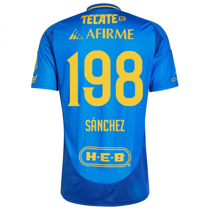 Vyrai Diego Sánchez #198 Mėlyna Geltona Išvykos Marškinėliai 2024/25 T-Shirt