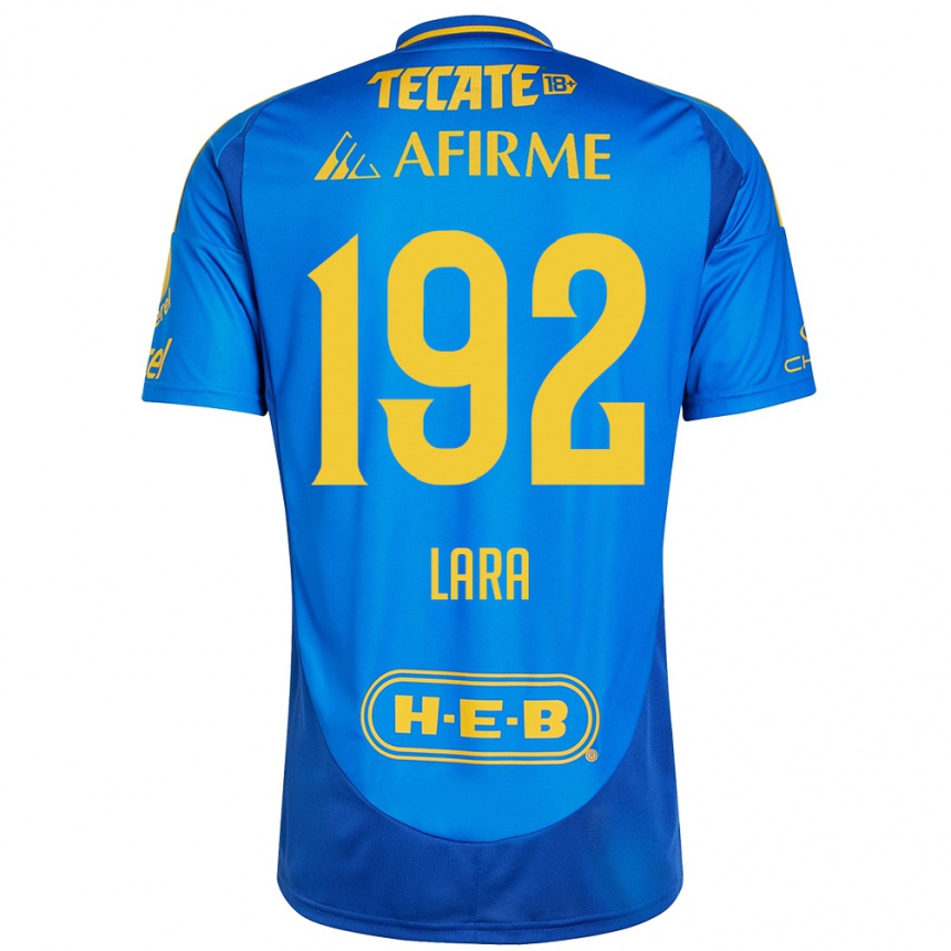 Vyrai Miguel Lara #192 Mėlyna Geltona Išvykos Marškinėliai 2024/25 T-Shirt