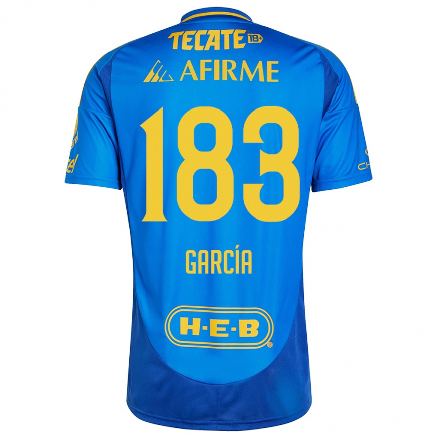 Vyrai Zahir García #183 Mėlyna Geltona Išvykos Marškinėliai 2024/25 T-Shirt