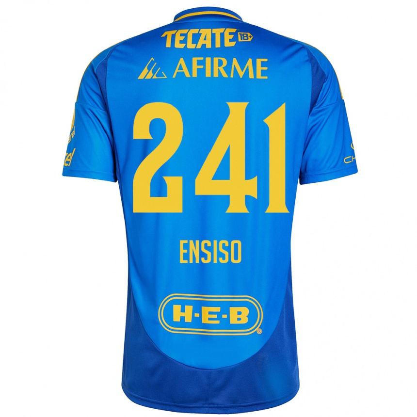 Vyrai Eduardo Ensiso #241 Mėlyna Geltona Išvykos Marškinėliai 2024/25 T-Shirt