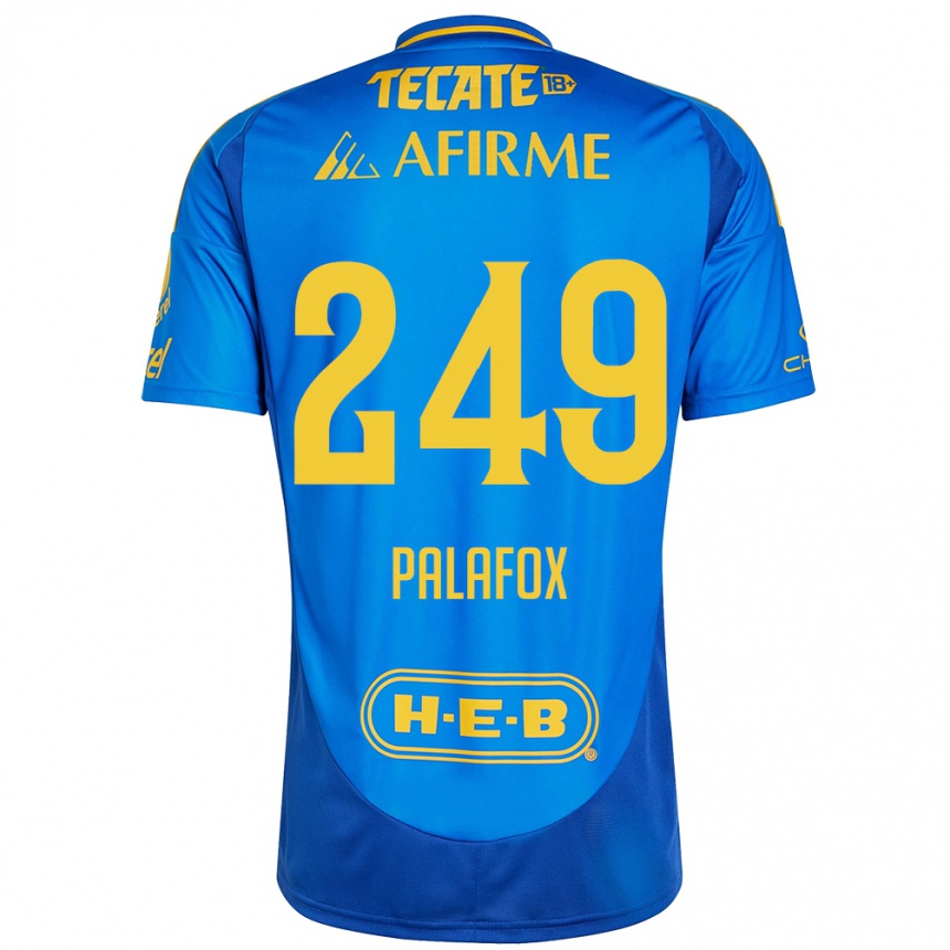 Vyrai José Palafox #249 Mėlyna Geltona Išvykos Marškinėliai 2024/25 T-Shirt