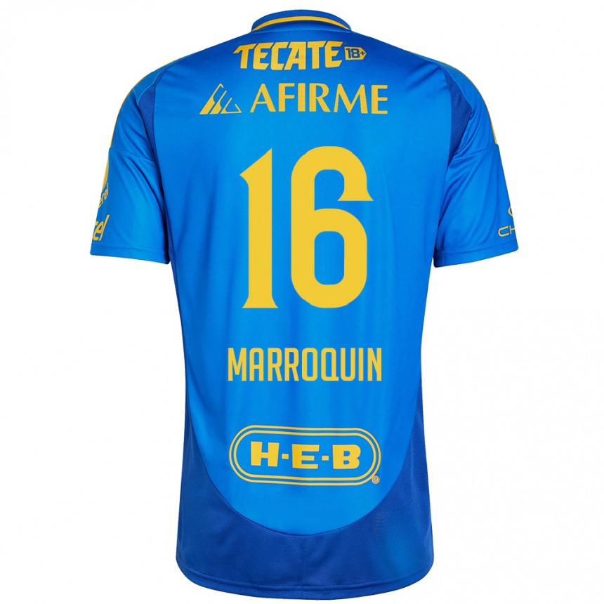 Vyrai Ammanda Marroquin #16 Mėlyna Geltona Išvykos Marškinėliai 2024/25 T-Shirt