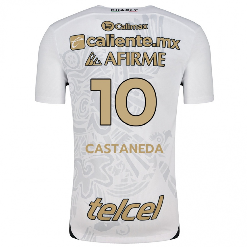 Vyrai Kevin Castañeda #10 Balta Juoda Išvykos Marškinėliai 2024/25 T-Shirt