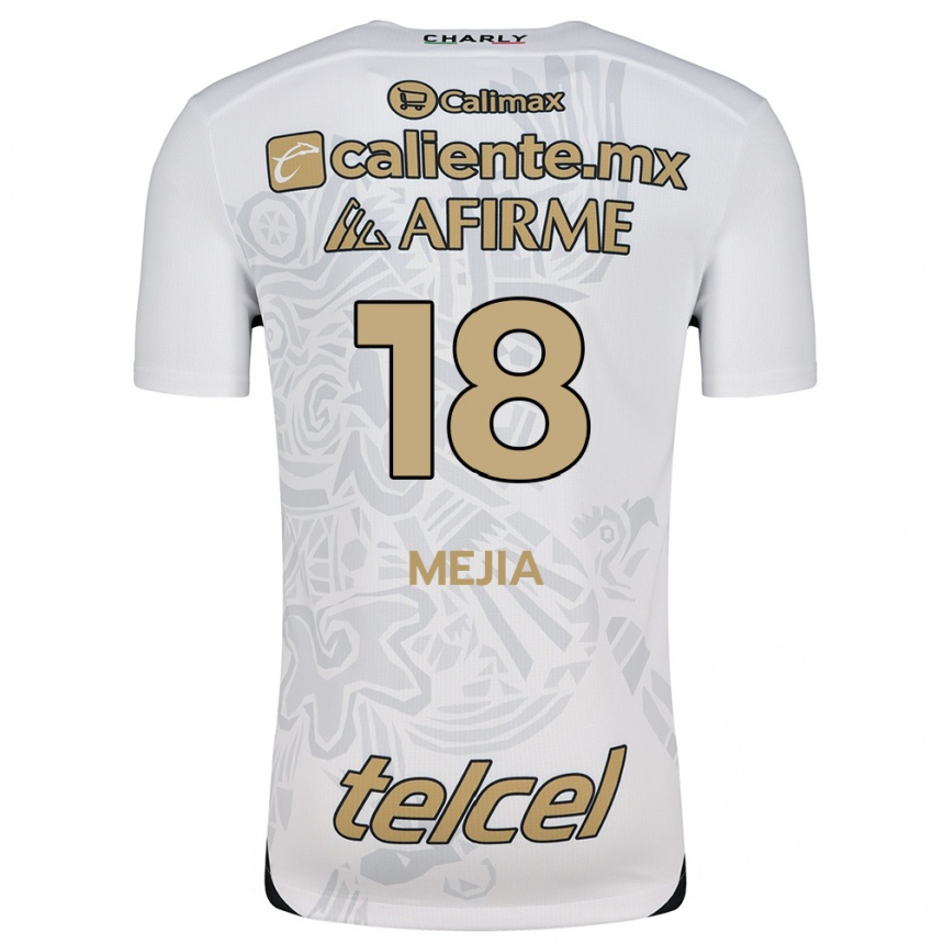 Vyrai Aarón Mejía #18 Balta Juoda Išvykos Marškinėliai 2024/25 T-Shirt