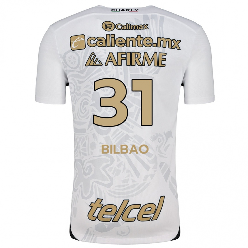 Vyrai Unai Bilbao #31 Balta Juoda Išvykos Marškinėliai 2024/25 T-Shirt