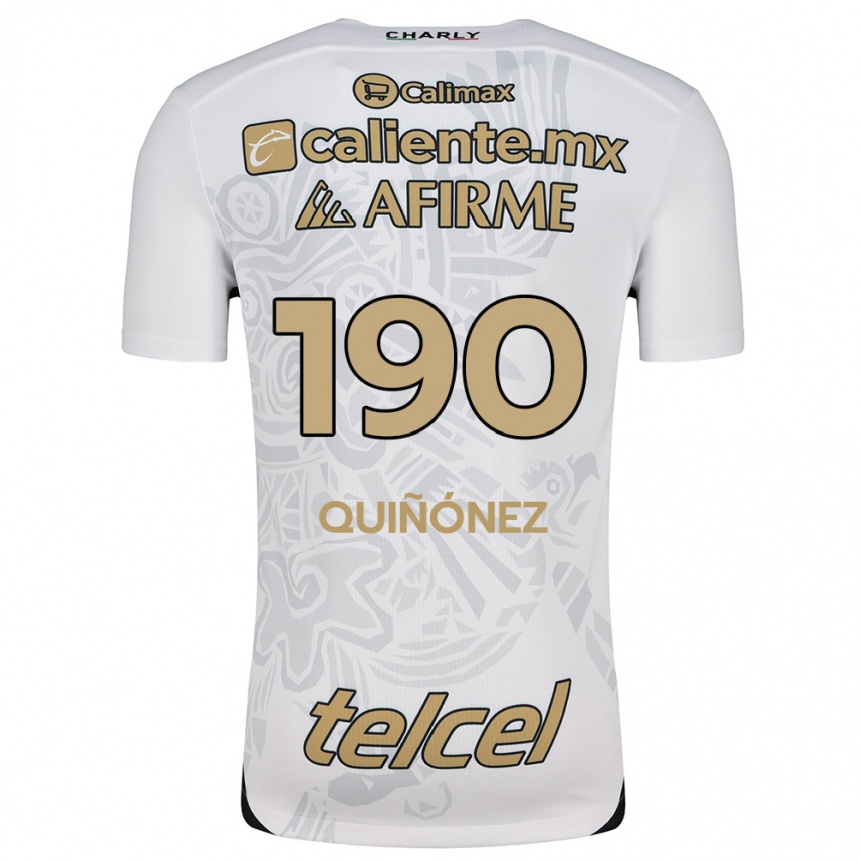 Vyrai Martín Quiñónez #190 Balta Juoda Išvykos Marškinėliai 2024/25 T-Shirt