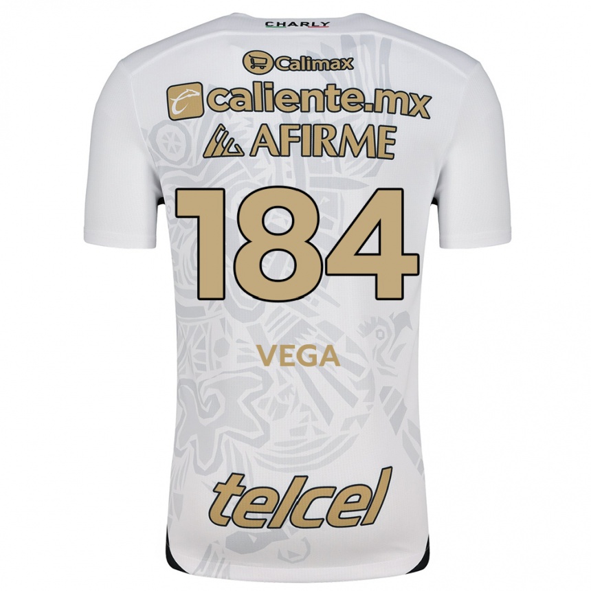 Vyrai Daniel Vega #184 Balta Juoda Išvykos Marškinėliai 2024/25 T-Shirt