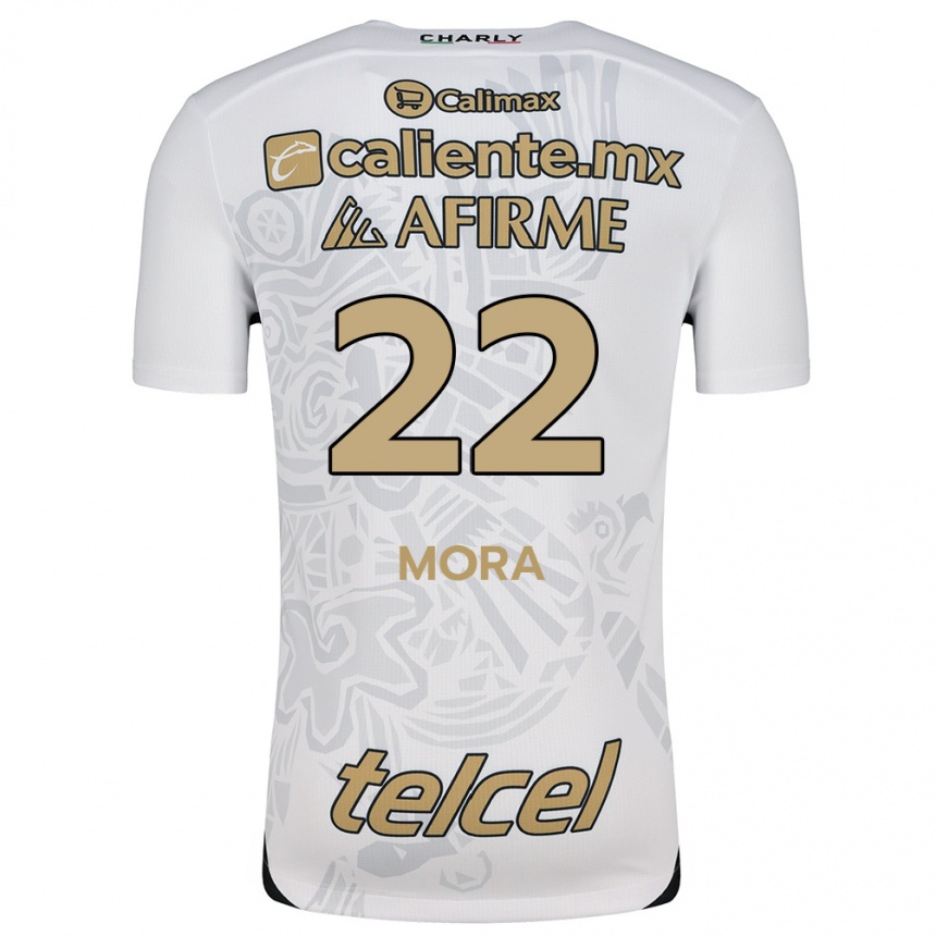 Vyrai Bianca Mora #22 Balta Juoda Išvykos Marškinėliai 2024/25 T-Shirt