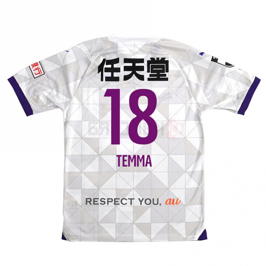 Vyrai Temma Matsuda #18 Balta Violetinė Išvykos Marškinėliai 2024/25 T-Shirt