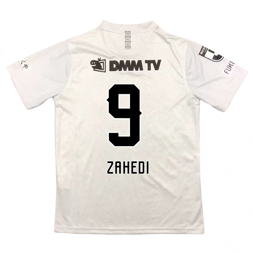 Vyrai Shahab Zahedi #9 Pilka Juoda Išvykos Marškinėliai 2024/25 T-Shirt