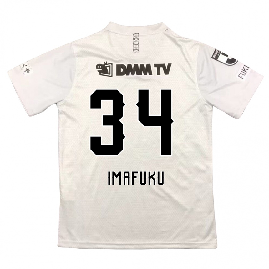 Vyrai Kennosuke Imafuku #34 Pilka Juoda Išvykos Marškinėliai 2024/25 T-Shirt