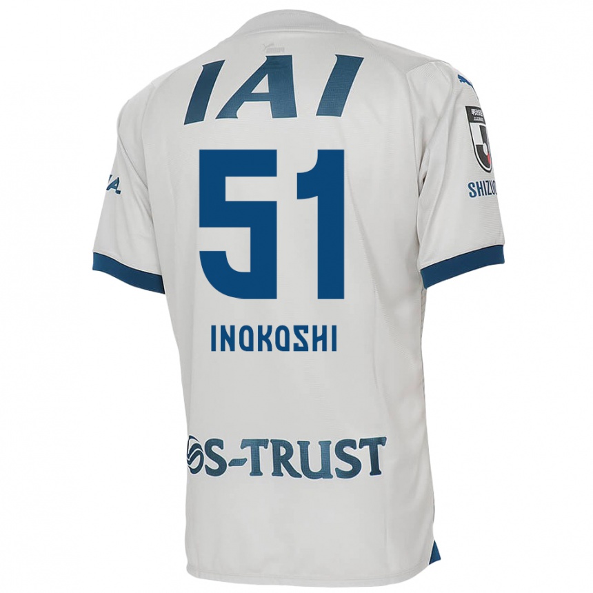 Vyrai Yui Inokoshi #51 Balta Mėlyna Išvykos Marškinėliai 2024/25 T-Shirt