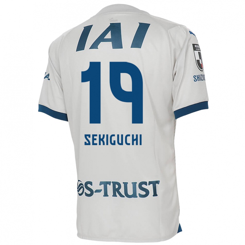 Vyrai Kota Sekiguchi #19 Balta Mėlyna Išvykos Marškinėliai 2024/25 T-Shirt