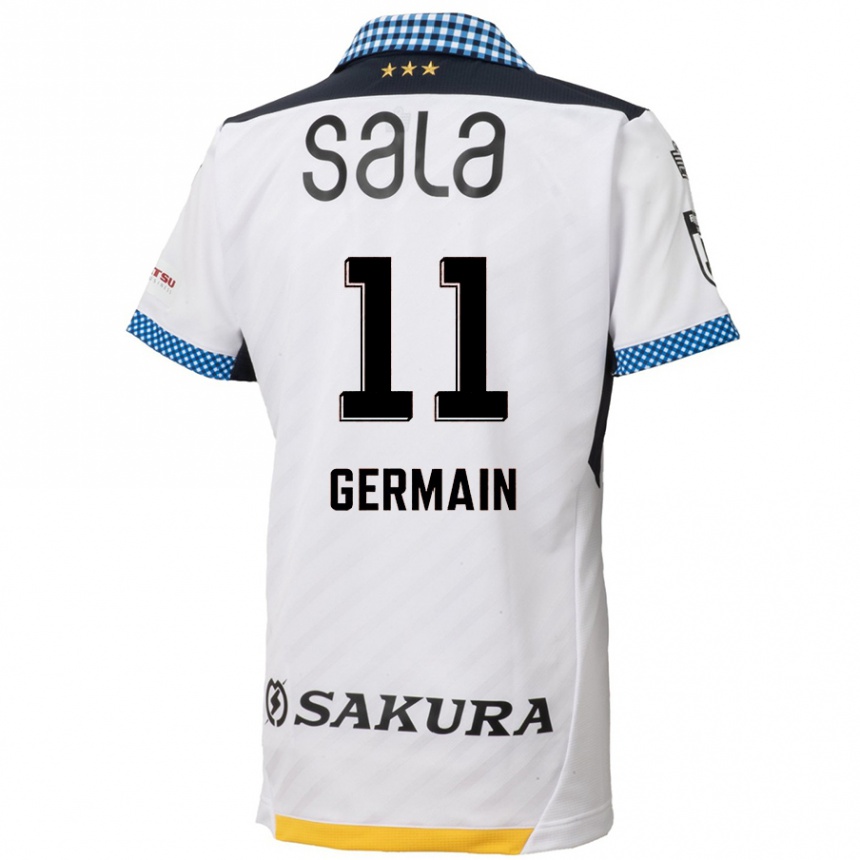 Vyrai Ryo Germain #11 Balta Juoda Išvykos Marškinėliai 2024/25 T-Shirt