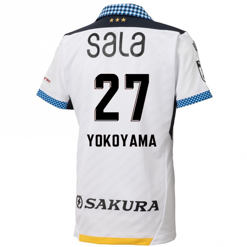 Vyrai Kota Yokoyama #27 Balta Juoda Išvykos Marškinėliai 2024/25 T-Shirt