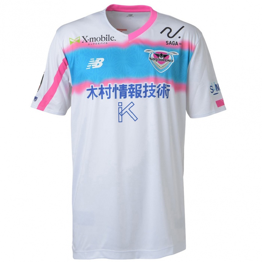 Vyrai Junnosuke Iwamura #27 Balta Mėlyna Rožinė Išvykos Marškinėliai 2024/25 T-Shirt