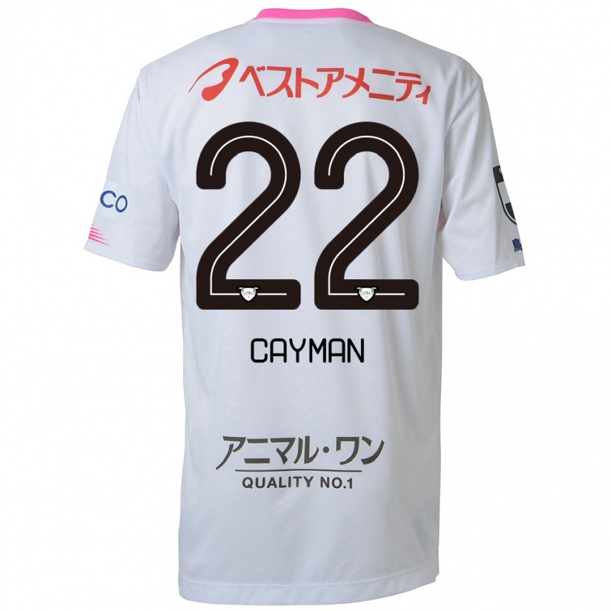 Vyrai Cayman Togashi #22 Balta Mėlyna Rožinė Išvykos Marškinėliai 2024/25 T-Shirt