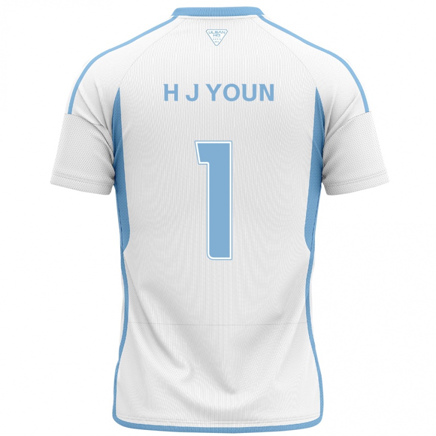 Vyrai Je-Hun Youn #1 Balta Mėlyna Išvykos Marškinėliai 2024/25 T-Shirt