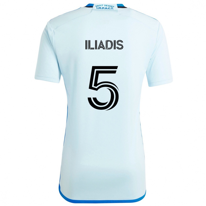 Vyrai Ilias Iliadis #5 Ledo Mėlyna Išvykos Marškinėliai 2024/25 T-Shirt