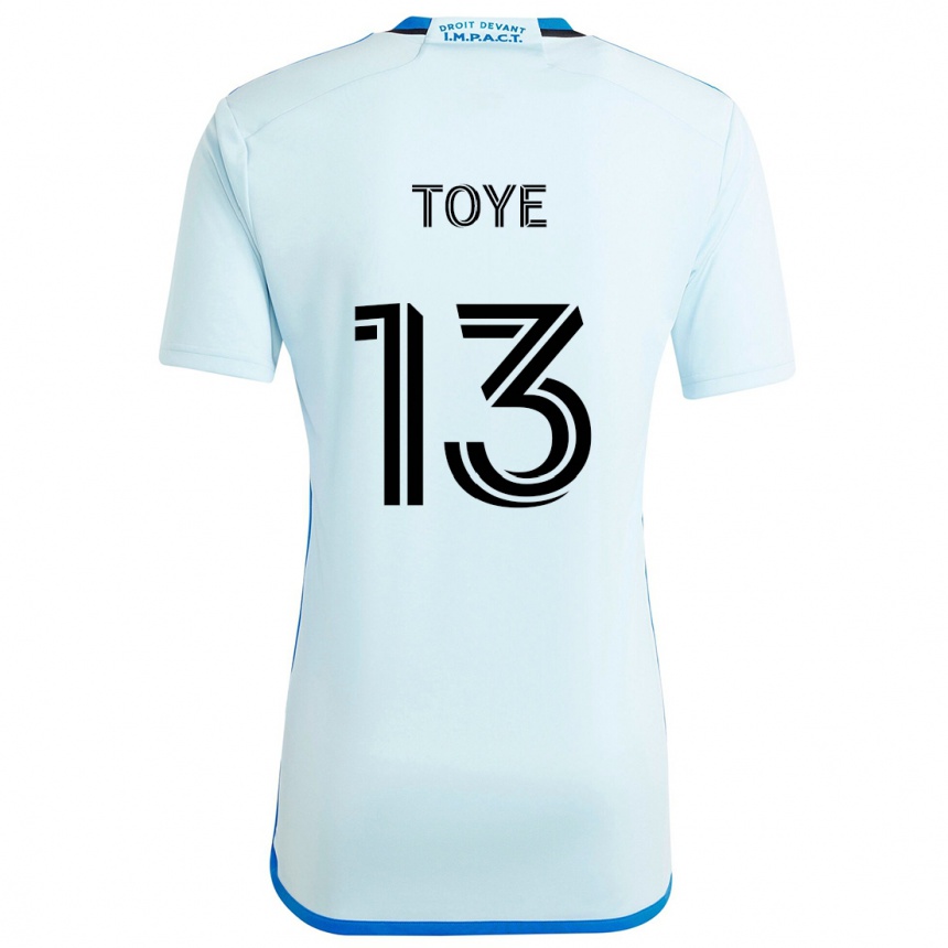 Vyrai Mason Toye #13 Ledo Mėlyna Išvykos Marškinėliai 2024/25 T-Shirt