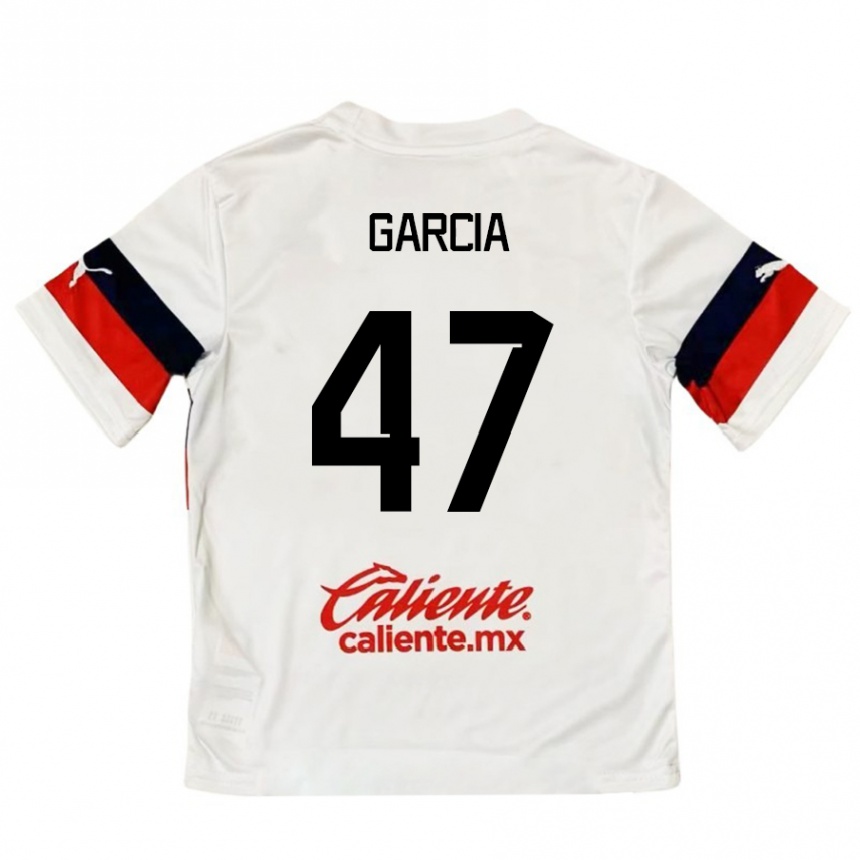 Vyrai Gael García #47 Balta Raudona Išvykos Marškinėliai 2024/25 T-Shirt