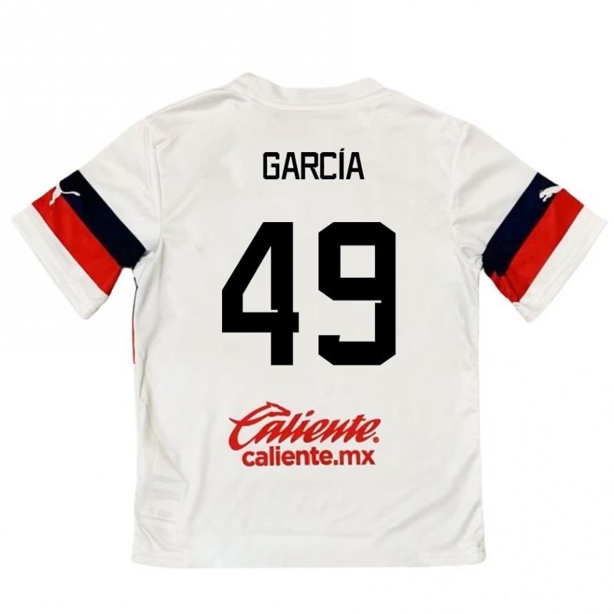 Vyrai Gilberto García #49 Balta Raudona Išvykos Marškinėliai 2024/25 T-Shirt