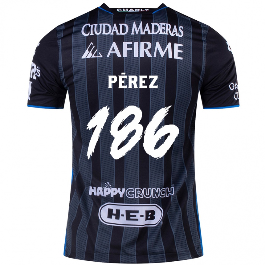 Vyrai José Pérez #186 Balta Juoda Išvykos Marškinėliai 2024/25 T-Shirt