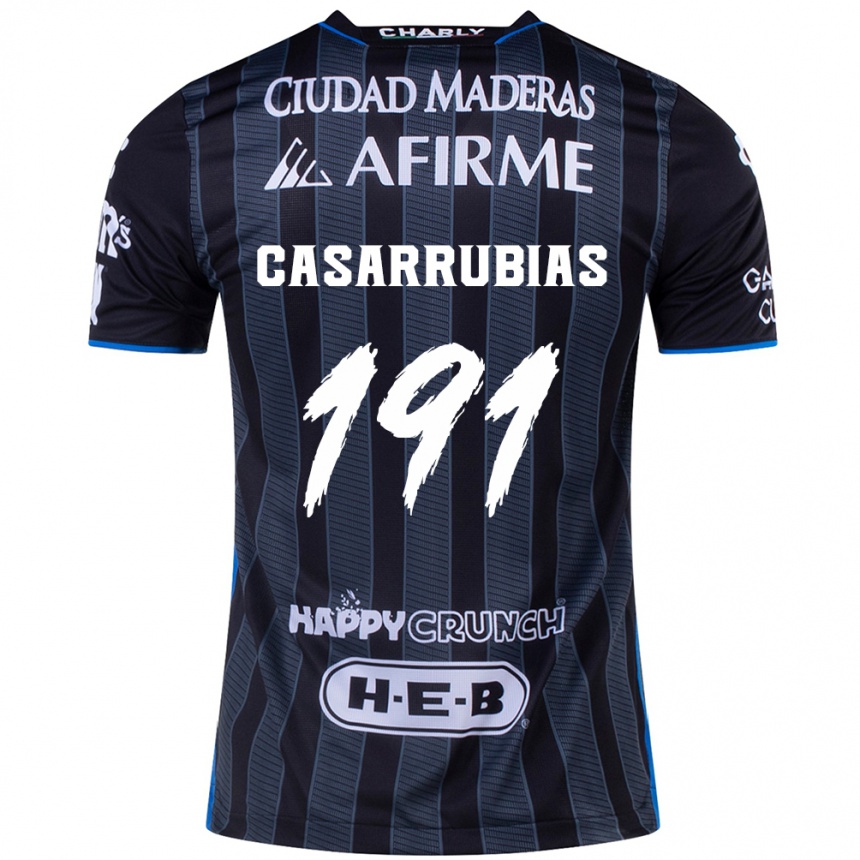 Vyrai Aaron Casarrubias #191 Balta Juoda Išvykos Marškinėliai 2024/25 T-Shirt