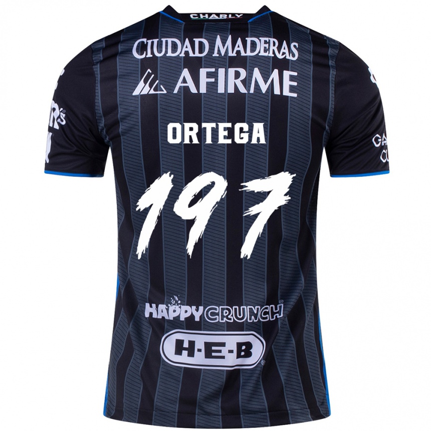 Vyrai Javier Ortega #197 Balta Juoda Išvykos Marškinėliai 2024/25 T-Shirt