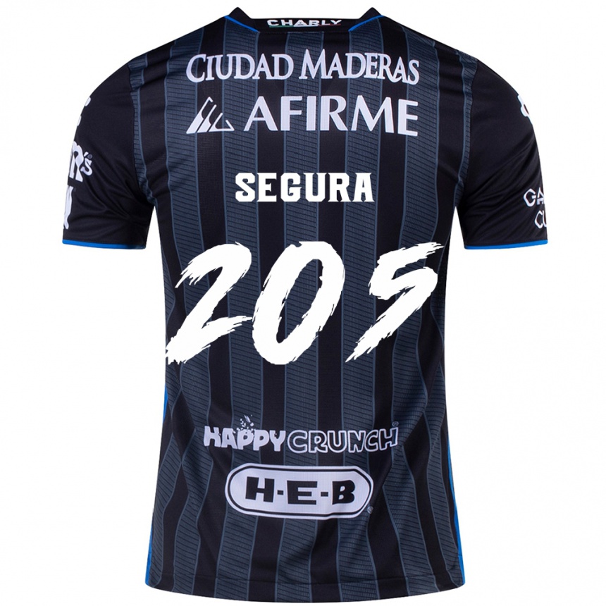 Vyrai Mathías Segura #205 Balta Juoda Išvykos Marškinėliai 2024/25 T-Shirt