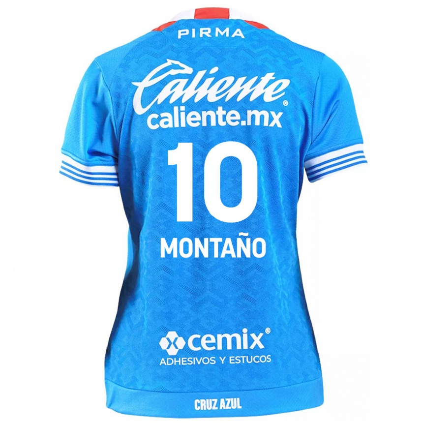 Moteriškas Andrés Montaño #10 Dangaus Mėlynumo Namų Marškinėliai 2024/25 T-Shirt