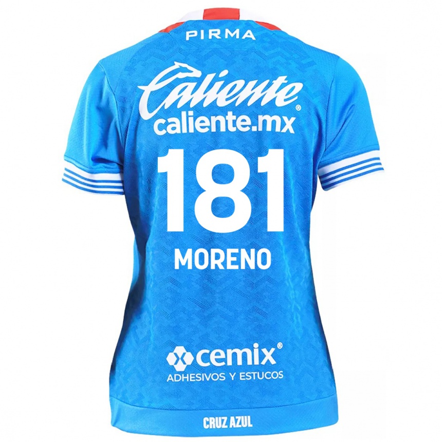 Moteriškas Roberto Moreno #181 Dangaus Mėlynumo Namų Marškinėliai 2024/25 T-Shirt