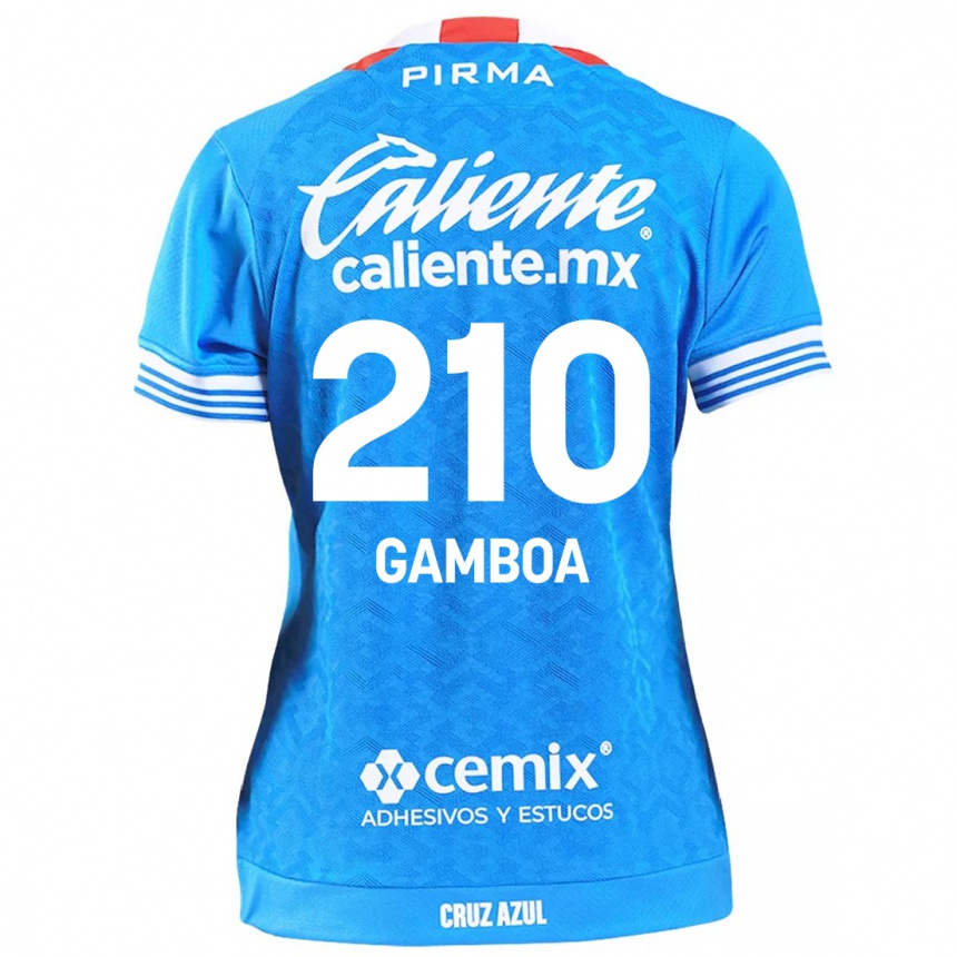 Moteriškas Bryan Gamboa #210 Dangaus Mėlynumo Namų Marškinėliai 2024/25 T-Shirt