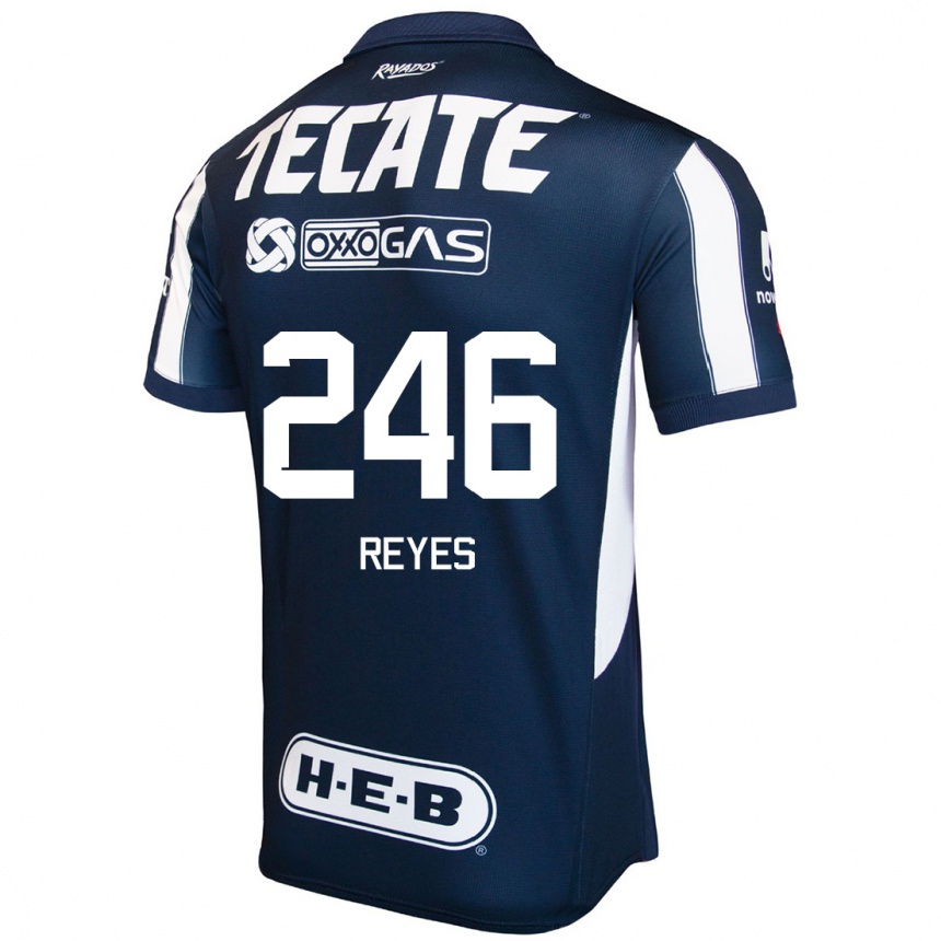 Moteriškas Cristian Reyes #246 Mėlyna Raudona Balta Namų Marškinėliai 2024/25 T-Shirt