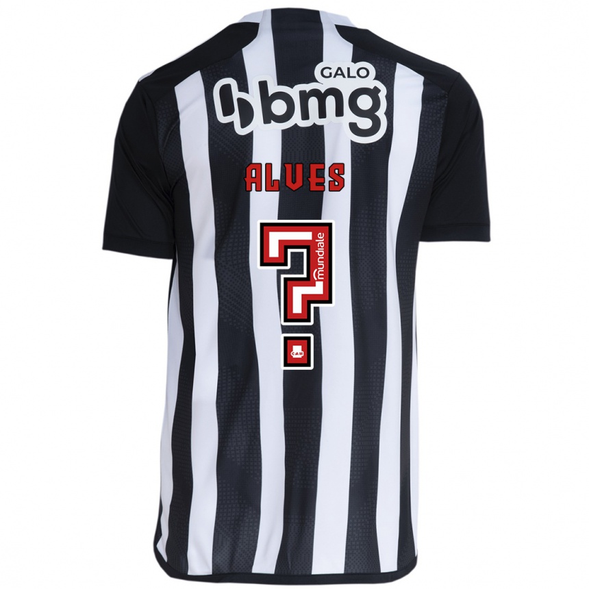 Moteriškas Pedro Alves #0 Balta Juoda Namų Marškinėliai 2024/25 T-Shirt