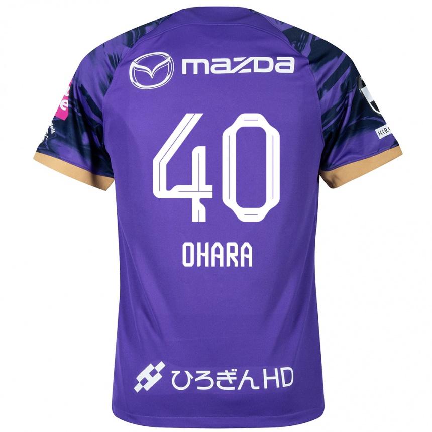 Moteriškas Motoki Ohara #40 Violetinė Balta Namų Marškinėliai 2024/25 T-Shirt