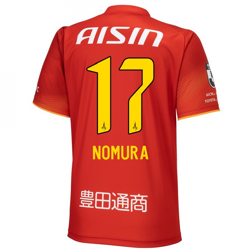 Moteriškas Yuto Nomura #17 Raudona Balta Geltona Namų Marškinėliai 2024/25 T-Shirt