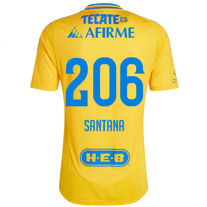 Moteriškas Joel Santana #206 Auksinė Geltona Namų Marškinėliai 2024/25 T-Shirt