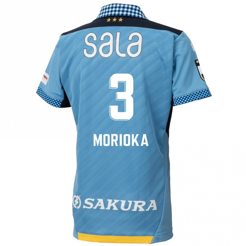 Moteriškas Riku Morioka #3 Mėlyna Juoda Namų Marškinėliai 2024/25 T-Shirt