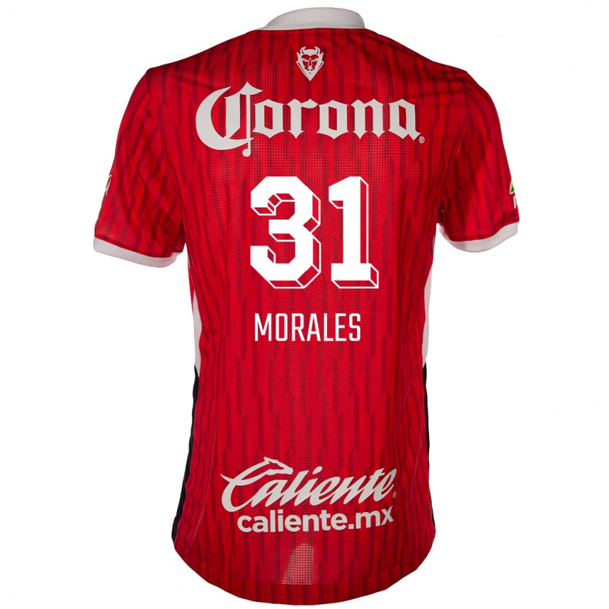 Moteriškas Robert Morales #31 Raudona Balta Namų Marškinėliai 2024/25 T-Shirt