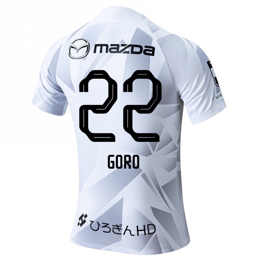 Moteriškas Goro Kawanami #22 Balta Pilka Juoda Išvykos Marškinėliai 2024/25 T-Shirt