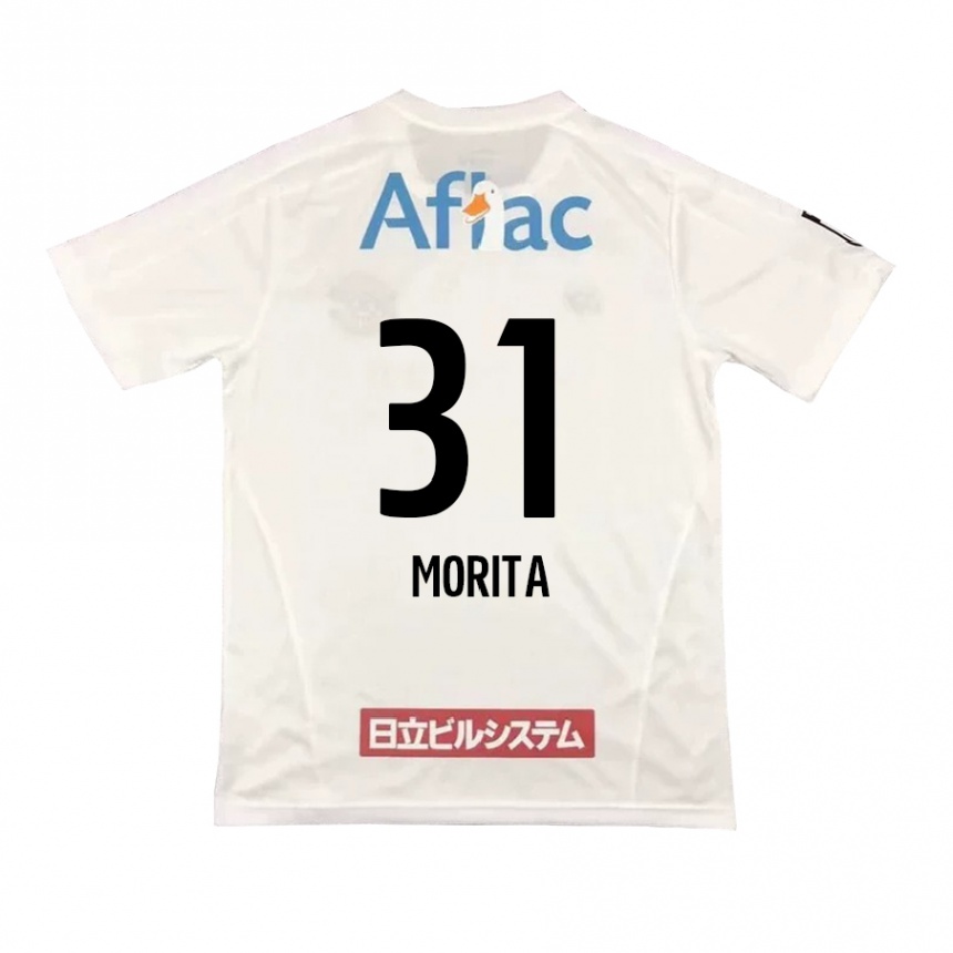 Moteriškas Tatsuya Morita #31 Balta Juoda Išvykos Marškinėliai 2024/25 T-Shirt