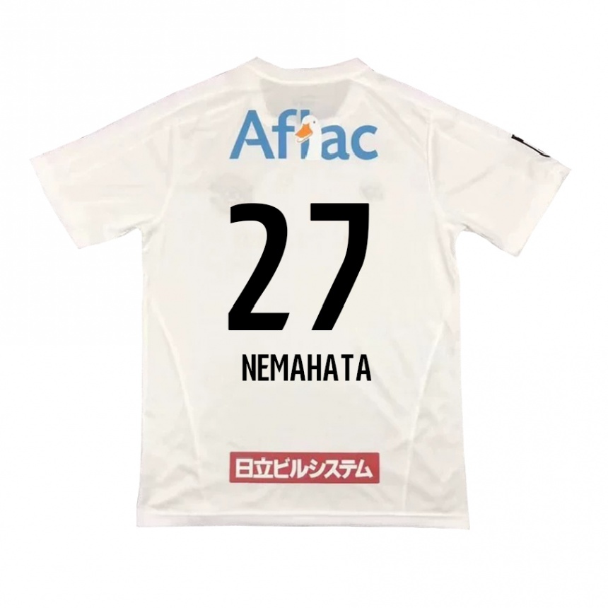 Moteriškas Hayato Nemahata #27 Balta Juoda Išvykos Marškinėliai 2024/25 T-Shirt