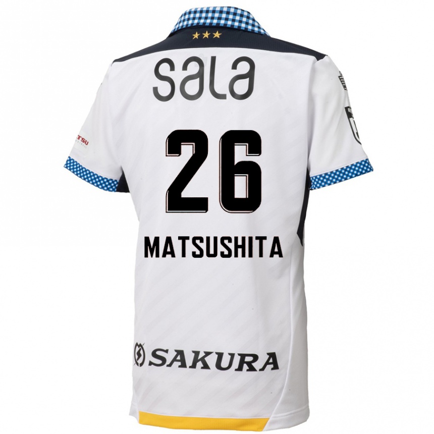 Moteriškas Sota Matsushita #26 Balta Juoda Išvykos Marškinėliai 2024/25 T-Shirt