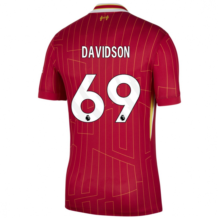 Vaikiškas Josh Davidson #69 Raudona Geltona Balta Namų Marškinėliai 2024/25 T-Shirt