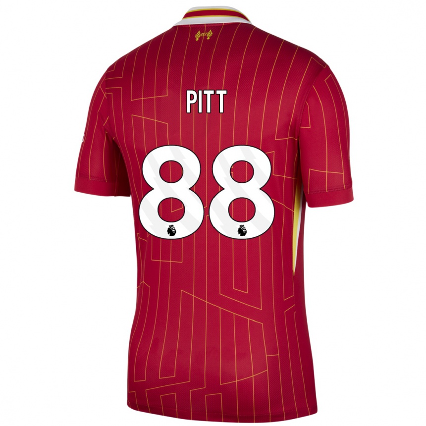 Vaikiškas Lucas Pitt #88 Raudona Geltona Balta Namų Marškinėliai 2024/25 T-Shirt